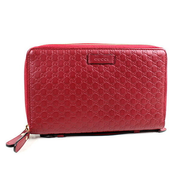 Gucci long wallet micro GG pattern Red - Picture 1 of 6